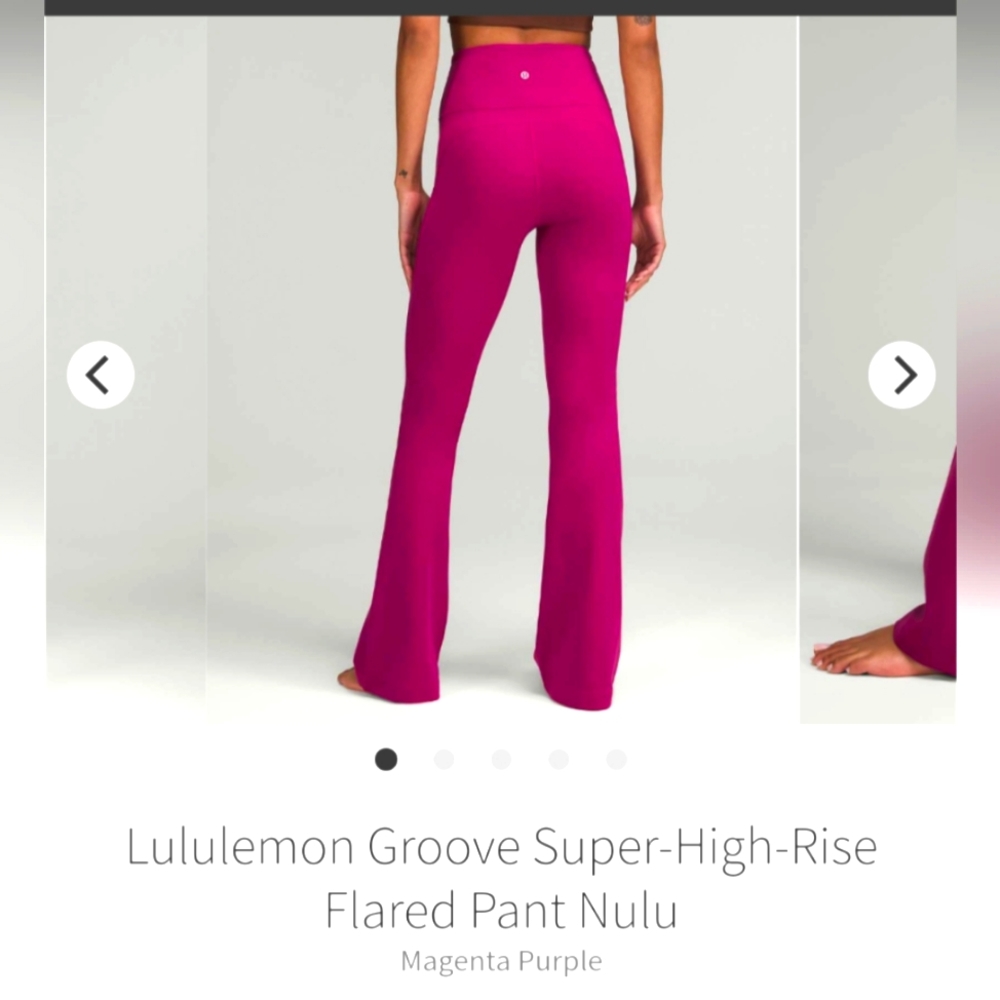 Lululemon shr groove pant NWT size 6 magenta purple
